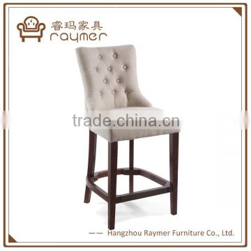 Raymer furniture Living beige linen Tufted high bar Stool
