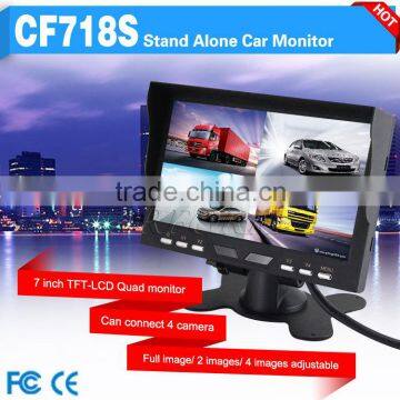 super clean image car 7 inches lcd monitor can connect 4 camera