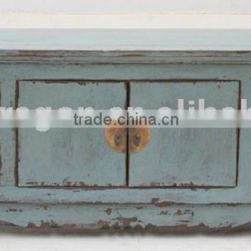 Chines antique beautiful Shanxi blue wooden cabinet
