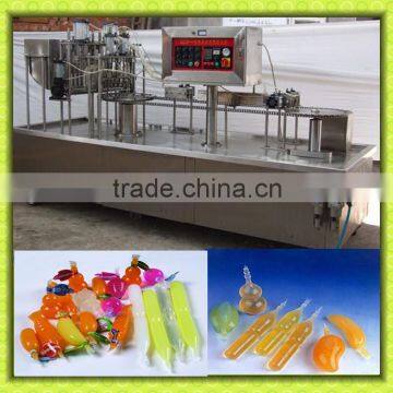 plastic tubes ice lolly or ice pop or Popsicle yogurt filling and sealing machine