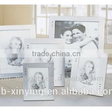 Hot sale aluminium photo frame with plastic diamond popular design