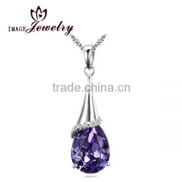 new arrived water drop with high quality crystal necklace