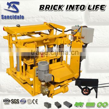 QT40-3A manual concrete hollow block moulding machine cement brick machine