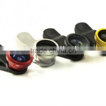 2015 New Products 3-in-one LIEQI Universal Clip Lens With Fisheye Lens, Wide angle Lens, Macro Lens,