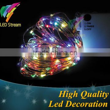 100L RGB waterproof timed battery operated led string light