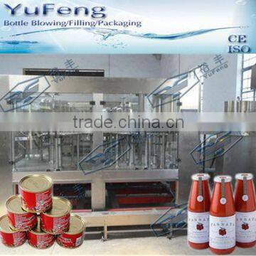 automatic tomato sauce/ketchup filling and capping machine
