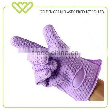 heat resistant softtextile silicon kitchen BBQ cooking glove