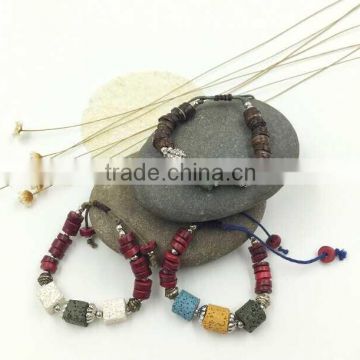 bob trading custom volcanic lava rock stone bracelet wire druzy bracelet bangles