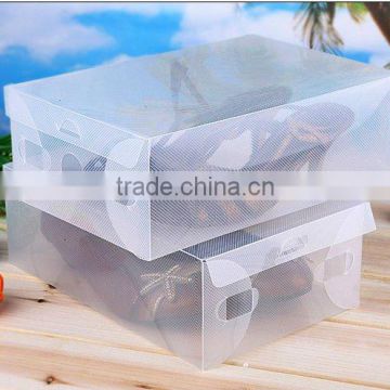 Whole clear folding plastic transparent shoe box with lids
