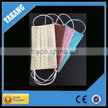 Coloful spunlace nonwoven fabric 3ply face mask