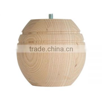Wooden bun foot for furniture with competitive price