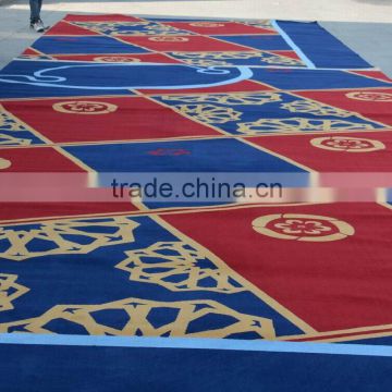 Custom design wool blend nylon carpet Muslim church Islamic carpet