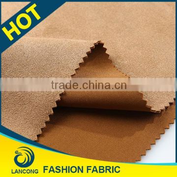 China supplier Latest design Elastane waterproof suede fabric