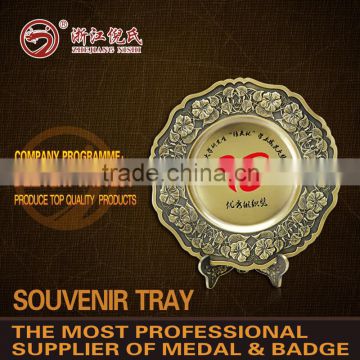 High quality metal tourist souvenir plate with custom design