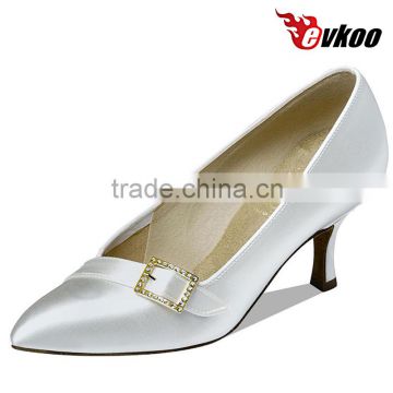 Wholesale price Evkoo modern /tango dance shoes simple style satin material comfortable