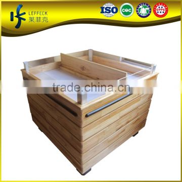 2015 new design wood wall cube shelf for shole grains or dry goods