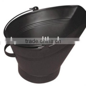 black metal ash bucket