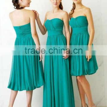 turquoise backless style evening dress for seniors