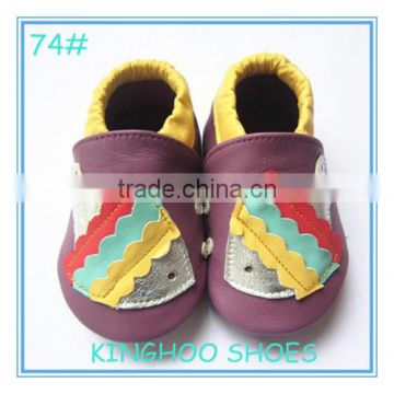 2017 soft sole shoes cute design genuine leather baby shoes