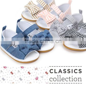 denim baby girl shoes, stripe baby girl shoes