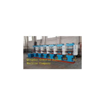 Six joint with working platform rubber vulcanizing/curing machine