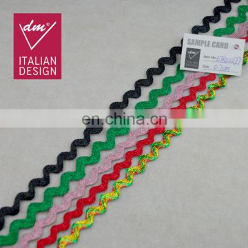 Wholesale custom wavy lurex ribbon tape