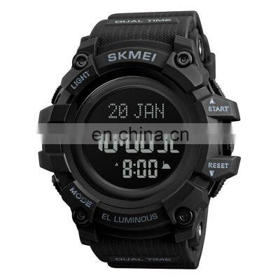 Wholesale SKMEI 1680 Fashion Style Water Resistant Digital azan time al fajr Wrist Watch for Islamic Muslim Prayer