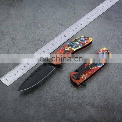 8.6 Inch Plastic 3D printing handle with black oxide blade stainless steel folding survival knife