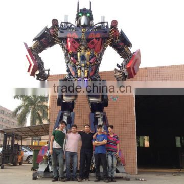 9 meters high Optimus prime , Large public iron sculpture for city decoration