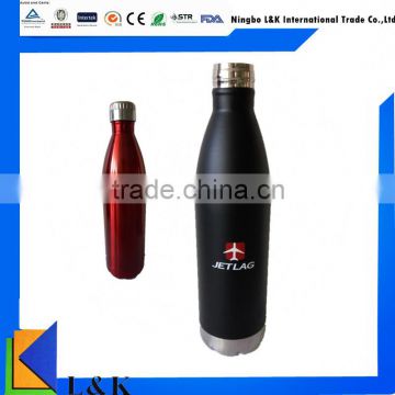 Double wall stainless steel coke bottle vacuum cola bottle with ss lid