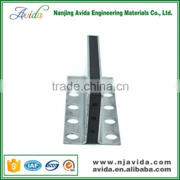 two-side L shape metal expansion joint for tile floor