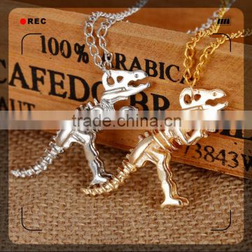 dinosaur High quality material brass /alloy plating gold silver fancy necklace design