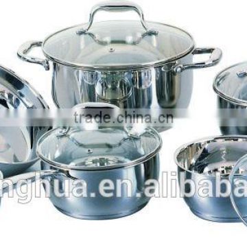 10 PCS stainless steel cookware for induction cooker set