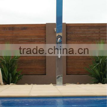 Audemar 2.5MM Thickness 316 Stainless Steel Curve Outdoor Shower Stand With Mirror Finishing Treatment