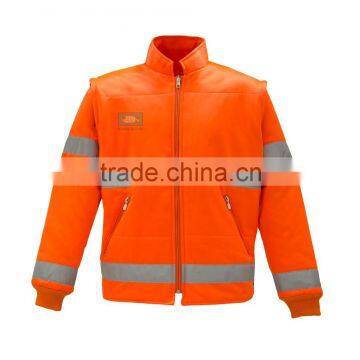 High visbility winter jacket safety reflective