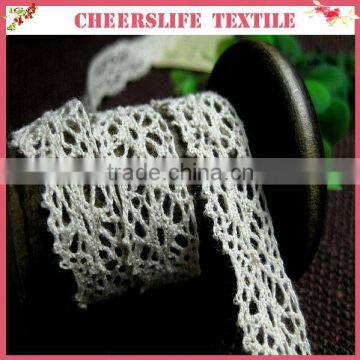 2013 crochet narrow cotton lace 1.5cm/15mm, widely used in home textile - bedclothes