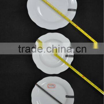 Cut shape/Festoon shape porcelain dinner plate/whiteware
