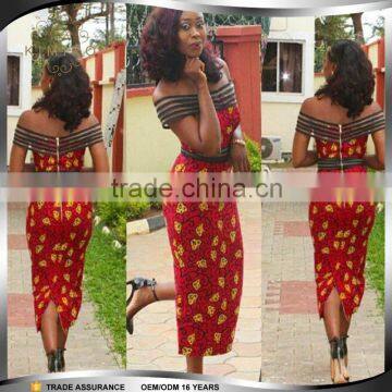 Dongguan Clothes Off Shoulder African Party Dresses for Dashiki Women
