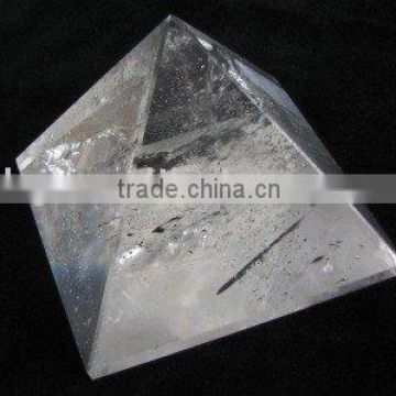 Natural Rock Clear Crystal Pyramid