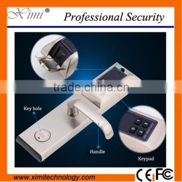 Smart card and fingerprint door lock system with card reader and keypad hotel handle lock system