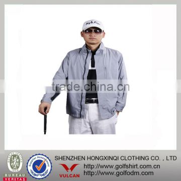 Microfiber Zipper-up Men Profession Golf Jacket Durable