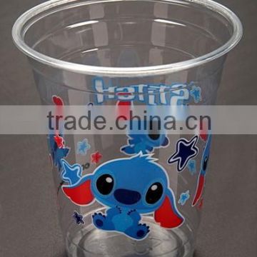Disposable clear plastic colored PET plastic cup