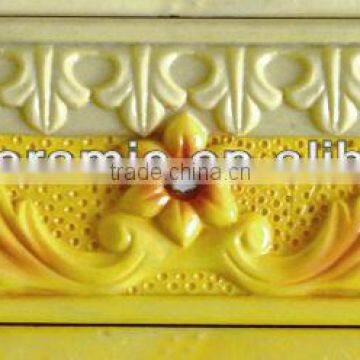 ceramic bathroom wall tile borders yellow