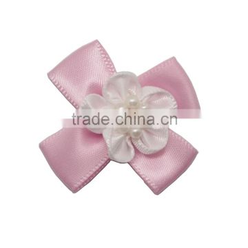 custom make colorful white flower shape set beads satin flowers artificial