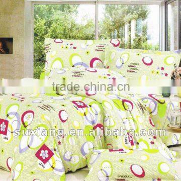 100%Cotton Reactive Printed colorful home textile 4pcs Bedding Set