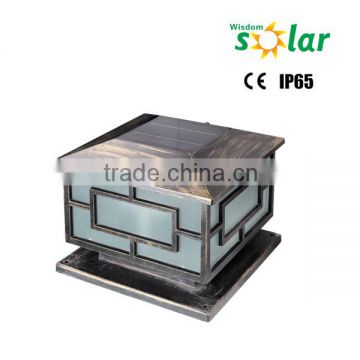 2014 new products solar globe outdoor pillar gate light outdoor chinese lantern solar garden fence (JR-3018)