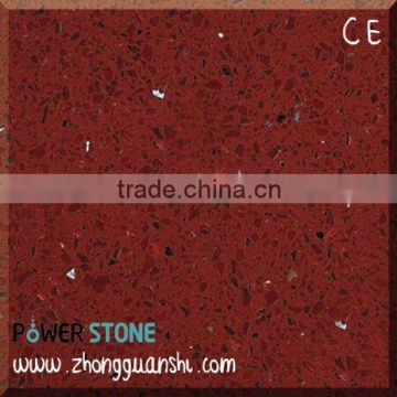 red crystal artificial quartz stone countertop