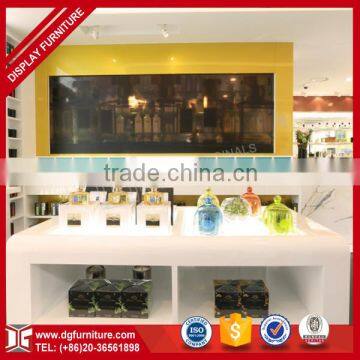 Store transparent perspex floor counter top perfume display