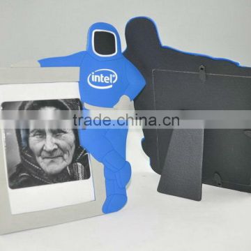Custom design business gifts 3d rubber photo frame, promotional gift intel soft pvc photo frame