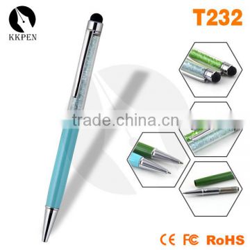 KKPEN Stationery ballpen 2 in 1 crystal stylus pen touch pen